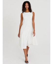 SLEEVELESS FLARE DRESS IVORY