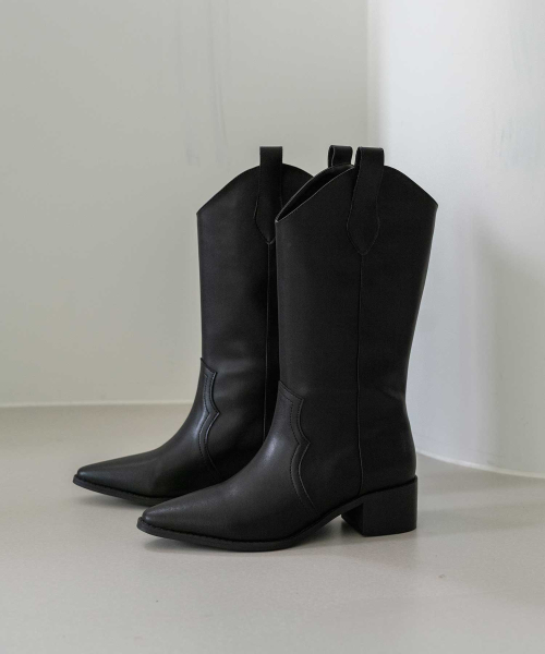 Kelley Western Boots_ black Kelly Western Midi Boots 4.5cm