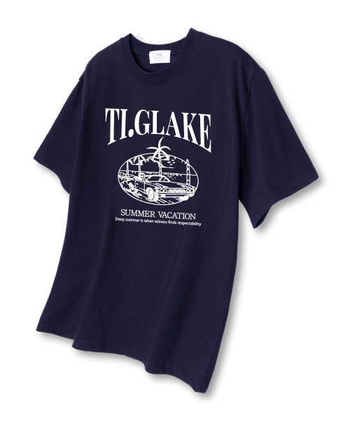 TI.GLAKE(ティーグレイク)の「オープンカー バケーション オーバーサイズ 半袖Tシャツ ネイビー(Tシャツ/カットソー・レディース・その他・LARGE/X-LARGE/XX-LARGE)」の1枚目の写真