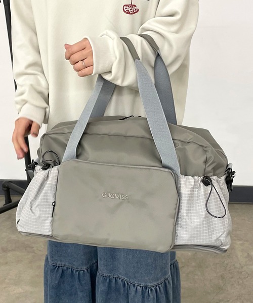 CRB(シーアールビー)の「配色トラベルトートバッグ(スーツケース/キャリーバッグ・レディース・グレー/ブラック/カーキ/ベージュ/パープル・F)」の3枚目の写真
