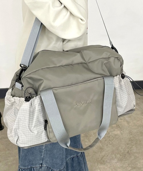 CRB(シーアールビー)の「配色トラベルトートバッグ(スーツケース/キャリーバッグ・レディース・グレー/ブラック/カーキ/ベージュ/パープル・F)」の7枚目の写真