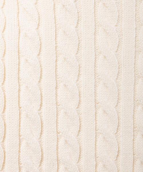 INGNI(イング)の「ケーブルヘンリーネックニットパーカー(パーカー・レディース・グレー/アイボリー/ボルドー/ベージュ・M)」の8枚目の写真