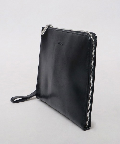 REGiSTA（レジスタ）の「スプリットレザー（牛床革） L字ファスナー クラッチバッグ セカンドバッグ 冠婚葬祭バッグ（クラッチバッグ・メンズ・ブラック・FREE）」の6枚目の写真