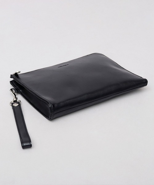 REGiSTA（レジスタ）の「スプリットレザー（牛床革） L字ファスナー クラッチバッグ セカンドバッグ 冠婚葬祭バッグ（クラッチバッグ・メンズ・ブラック・FREE）」の8枚目の写真