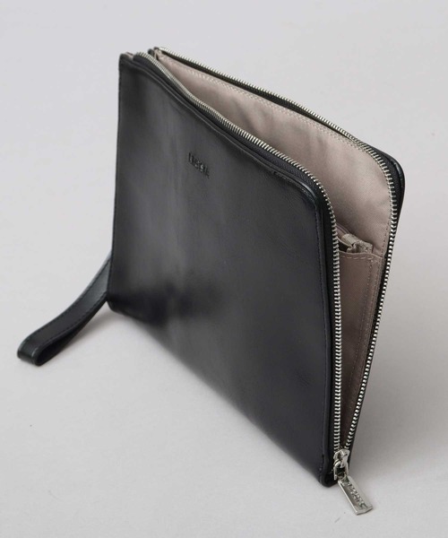 REGiSTA（レジスタ）の「スプリットレザー（牛床革） L字ファスナー クラッチバッグ セカンドバッグ 冠婚葬祭バッグ（クラッチバッグ・メンズ・ブラック・FREE）」の16枚目の写真