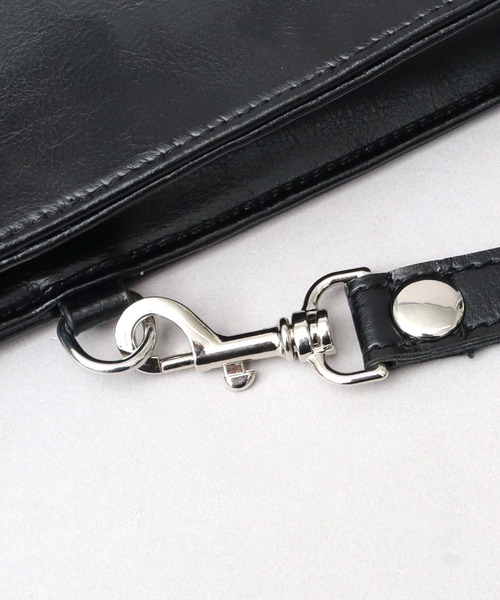 REGiSTA（レジスタ）の「スプリットレザー（牛床革） L字ファスナー クラッチバッグ セカンドバッグ 冠婚葬祭バッグ（クラッチバッグ・メンズ・ブラック・FREE）」の10枚目の写真