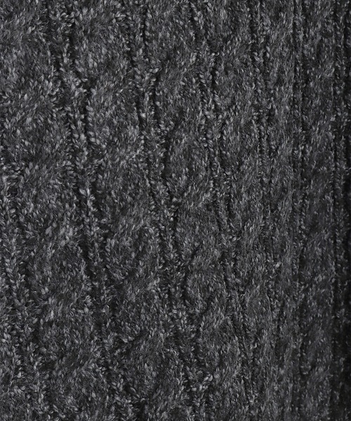 WESTSEA（ウエストシー）の「オフショルダー クロップド丈 ケーブルニット（ニット/セーター・レディース・グレー/ブラック/ブラウン・FREE）」の12枚目の写真
