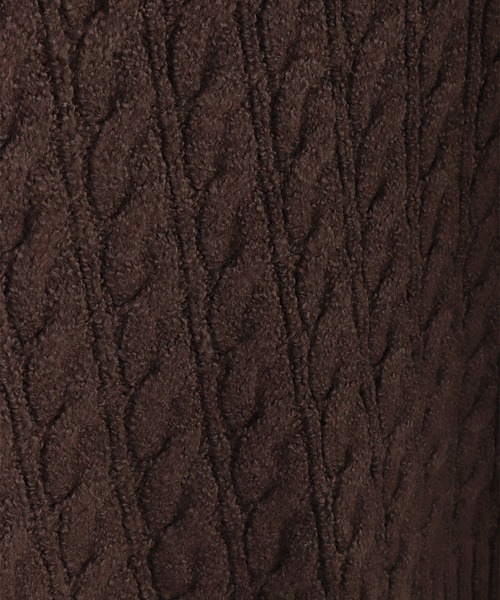 WESTSEA（ウエストシー）の「オフショルダー クロップド丈 ケーブルニット（ニット/セーター・レディース・グレー/ブラック/ブラウン・FREE）」の13枚目の写真