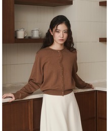 moi tytto（モイテュット）の「ノーカラーレースカーディガン（カーディガン/ボレロ）」