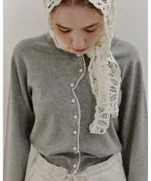 moi tytto（モイテュット）の「ノーカラーレースカーディガン（カーディガン/ボレロ）」