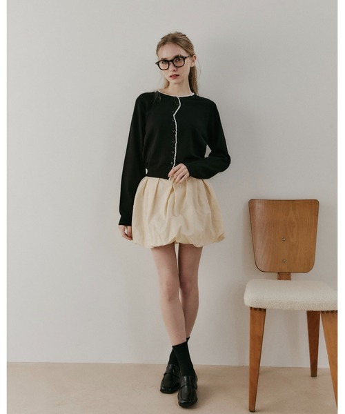 moi tytto（モイテュット）の「ノーカラーレースカーディガン（カーディガン/ボレロ・レディース・レッド/グレー/ブラウン/ブラック/アイボリー・FREE）」の20枚目の写真