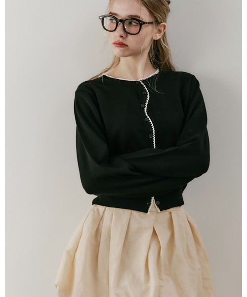 moi tytto（モイテュット）の「ノーカラーレースカーディガン（カーディガン/ボレロ・レディース・レッド/グレー/ブラウン/ブラック/アイボリー・FREE）」の22枚目の写真