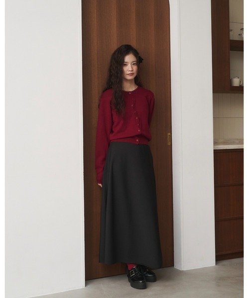 moi tytto（モイテュット）の「ノーカラーレースカーディガン（カーディガン/ボレロ・レディース・レッド/グレー/ブラウン/ブラック/アイボリー・FREE）」の7枚目の写真