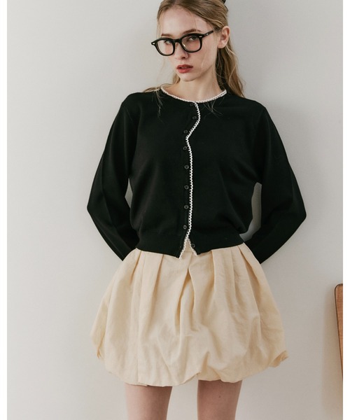 moi tytto（モイテュット）の「ノーカラーレースカーディガン（カーディガン/ボレロ・レディース・レッド/グレー/ブラウン/ブラック/アイボリー・FREE）」の21枚目の写真