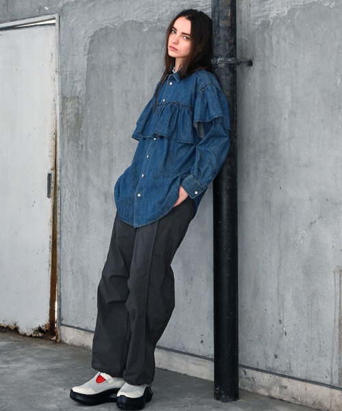 H.A.K（ハク）の「ストレッチウェザーボリュームパンツ（その他パンツ・レディース・ブラック/ベージュ・1/2）」の10枚目の写真
