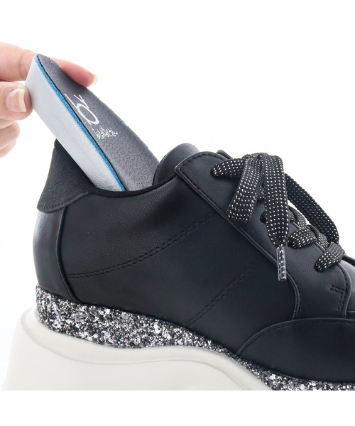 byあしながおじさん(バイアシナガオジサン)の「poyo|厚底スニーカー PY003(スニーカー・レディース・ブラック/ホワイト/ピンク・24cm/23.5cm/23cm/22.5cm/25cm/24.5cm)」の15枚目の写真