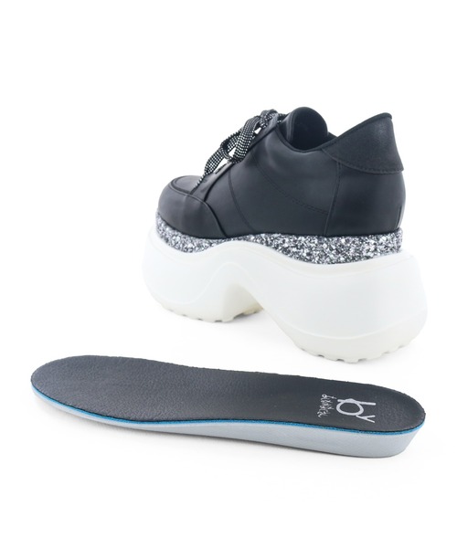 byあしながおじさん(バイアシナガオジサン)の「poyo|厚底スニーカー PY003(スニーカー・レディース・ブラック/ホワイト/ピンク・24cm/23.5cm/23cm/22.5cm/25cm/24.5cm)」の16枚目の写真