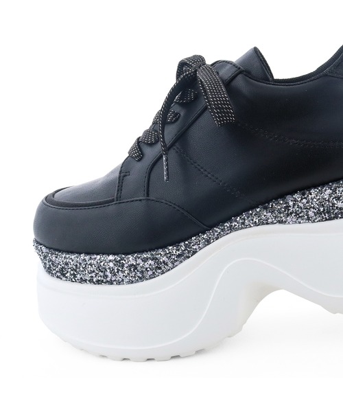 byあしながおじさん(バイアシナガオジサン)の「poyo|厚底スニーカー PY003(スニーカー・レディース・ブラック/ホワイト/ピンク・24cm/23.5cm/23cm/22.5cm/25cm/24.5cm)」の17枚目の写真