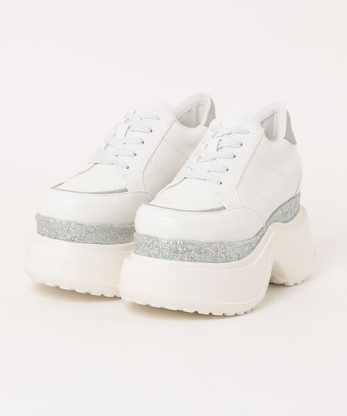 byあしながおじさん(バイアシナガオジサン)の「poyo|厚底スニーカー PY003(スニーカー・レディース・ブラック/ホワイト/ピンク・24cm/23.5cm/23cm/22.5cm/25cm/24.5cm)」の4枚目の写真