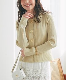 セール】【今すぐお届け！・名品】お袖ぽわんパールニットカーディガン