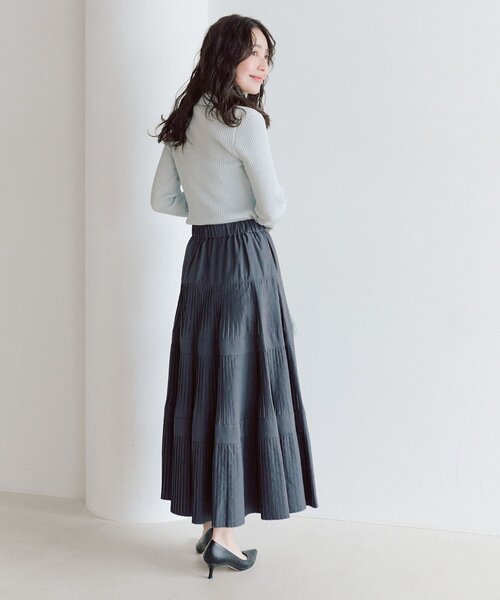 La boutique BonBon（ラブティックボンボン）の「ラメリブポロ衿カーディガン（カーディガン/ボレロ・レディース・ピンク/イエロー/サックスブルー・FREE）」の8枚目の写真