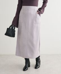 Green Parks（グリーンパークス）の「なめらかタッチスウェード調Iラインスカート（スカート）」