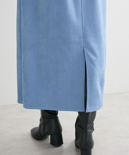 Green Parks(グリーンパークス)の「なめらかタッチスウェード調Iラインスカート(スカート・レディース・ブラック/ラベンダー/アイボリー/ブルー・FREE)」の11枚目の写真