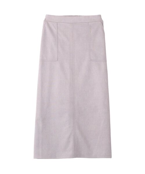 Green Parks(グリーンパークス)の「なめらかタッチスウェード調Iラインスカート(スカート・レディース・ブラック/ラベンダー/アイボリー/ブルー・FREE)」の17枚目の写真