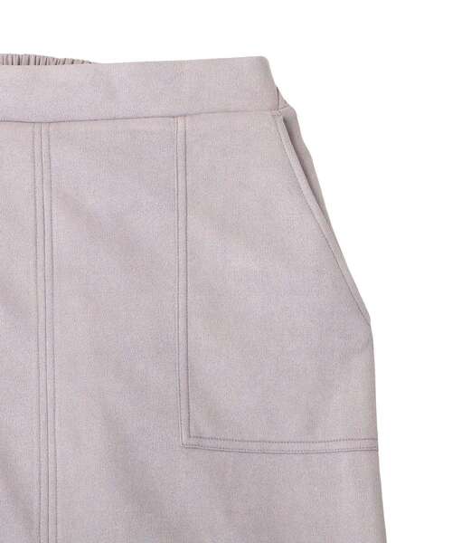 Green Parks(グリーンパークス)の「なめらかタッチスウェード調Iラインスカート(スカート・レディース・ブラック/ラベンダー/アイボリー/ブルー・FREE)」の20枚目の写真