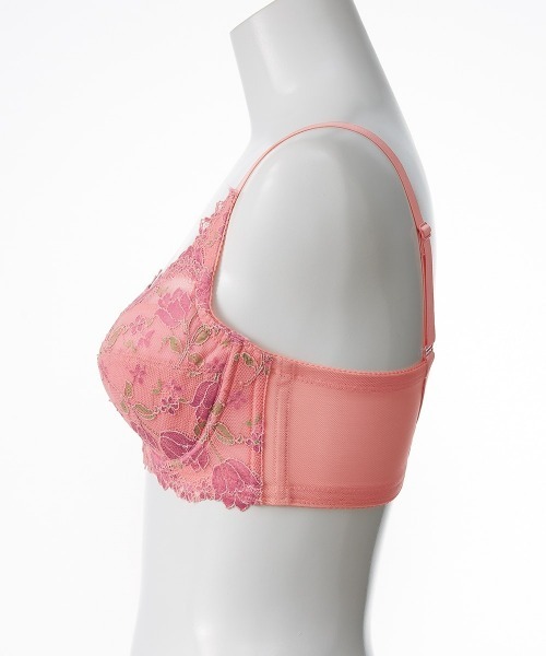 nissen（ニッセン）の「脇高フルカップブラジャー（チューリップ柄）（日本製レース）（トリンプ）（n,FULLRE）（C105～F110）（ブラジャー・レディース・ブルー/グレー/アイボリー/グリーン/ボルドー/ラベンダー/ベージュ/ブラック・E105/F105/C110/D110/E110/F110/C105）」の16枚目の写真