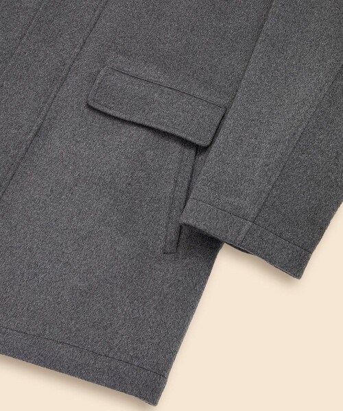 BROOKS BROTHERS(ブルックスブラザーズ)の「ウール/カシミヤ ラグランスリーブ ウォーキングコート(ステンカラーコート・メンズ・グレー・MEDIUM/SMALL/LARGE)」の3枚目の写真