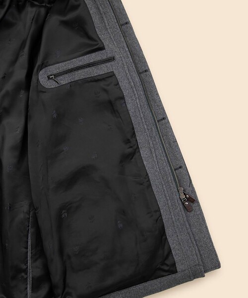 BROOKS BROTHERS(ブルックスブラザーズ)の「ウール/カシミヤ ラグランスリーブ ウォーキングコート(ステンカラーコート・メンズ・グレー・MEDIUM/SMALL/LARGE)」の6枚目の写真