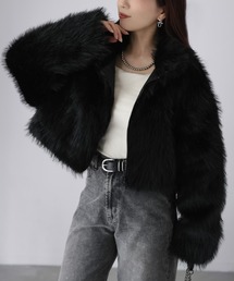 ファーコート フェイクファー ショート丈」に該当するファッション通販