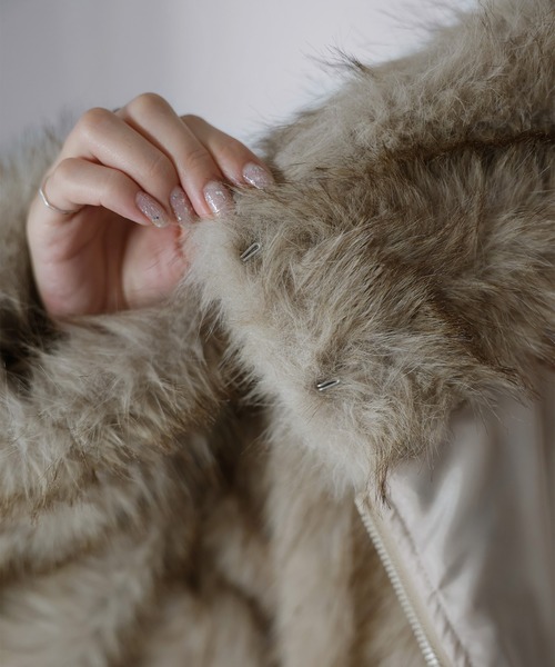 セール】ショート丈ダブルジップフェイクファーブルゾン（ブルゾン