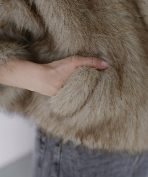 セール】ショート丈ダブルジップフェイクファーブルゾン（ブルゾン