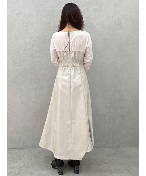 MERCURYDUO（マーキュリーデュオ）の「異素材ドッキングラップワンピース（ワンピース・レディース・ブラック/ベージュ・SMALL/MEDIUM）」の14枚目の写真