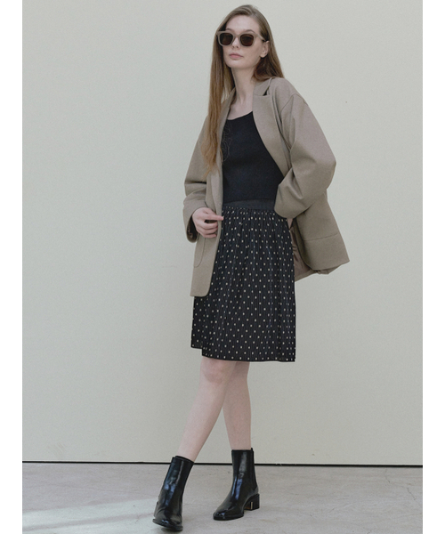 AVANT-G(アバン)の「Dot Velvet Midi Skirt - black(スカート・レディース・その他・FREE)」の2枚目の写真