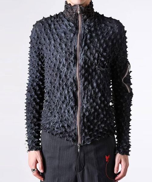 MASU(エムエーエスユー)の「【M A S U】SPIKY FLIGHT JACKET(テーラードジャケット・メンズ・グリーン/ブラック・46/48)」の1枚目の写真