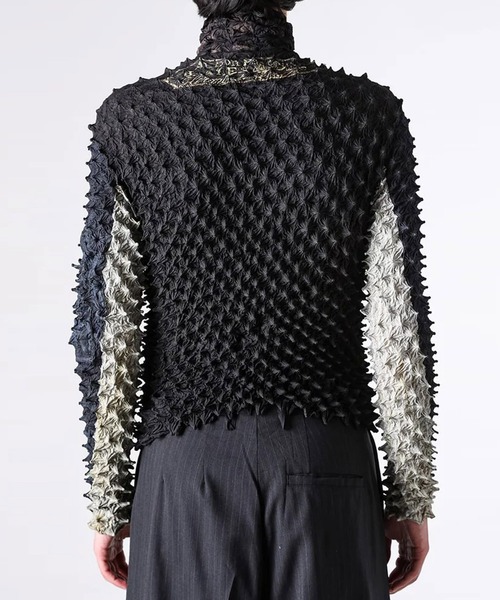 MASU(エムエーエスユー)の「【M A S U】SPIKY FLIGHT JACKET(テーラードジャケット・メンズ・グリーン/ブラック・46/48)」の3枚目の写真