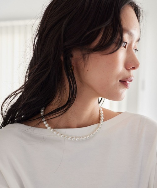 BARNYARDSTORM(バンヤードストーム)の「BARNYARDSTORM / 8mmパールチョーカー(ネックレス・レディース・シルバー/ゴールド・FREE)」の4枚目の写真