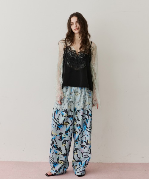 LA BELLE ETUDE（ラベルエチュード）の「オリジナルニュアンス柄リラックスパンツ（その他パンツ・レディース・ブラック/ライトグリーン・0/1）」の16枚目の写真