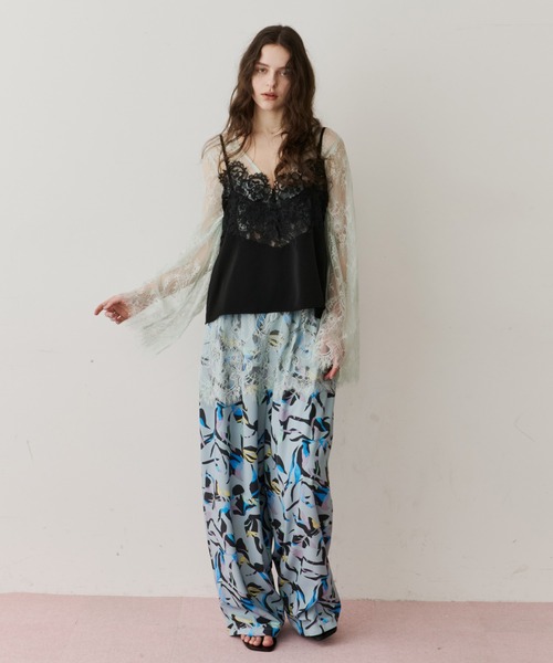 LA BELLE ETUDE（ラベルエチュード）の「オリジナルニュアンス柄リラックスパンツ（その他パンツ・レディース・ブラック/ライトグリーン・0/1）」の5枚目の写真