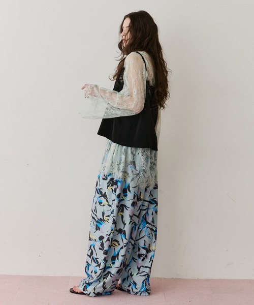 LA BELLE ETUDE（ラベルエチュード）の「オリジナルニュアンス柄リラックスパンツ（その他パンツ・レディース・ブラック/ライトグリーン・0/1）」の17枚目の写真