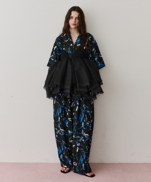 LA BELLE ETUDE（ラベルエチュード）の「オリジナルニュアンス柄リラックスパンツ（その他パンツ・レディース・ブラック/ライトグリーン・0/1）」の20枚目の写真