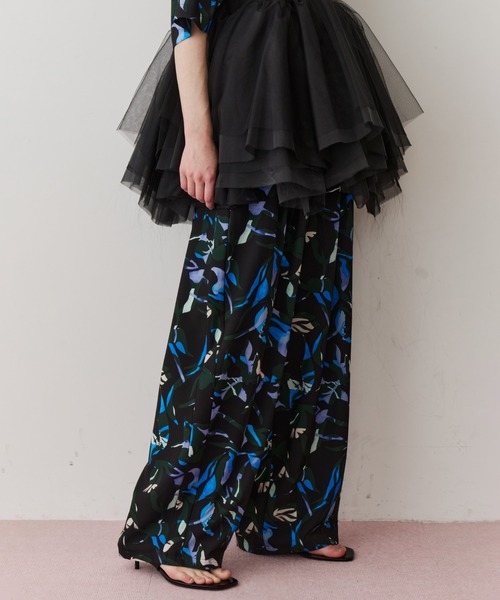 LA BELLE ETUDE（ラベルエチュード）の「オリジナルニュアンス柄リラックスパンツ（その他パンツ・レディース・ブラック/ライトグリーン・0/1）」の19枚目の写真