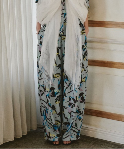 LA BELLE ETUDE（ラベルエチュード）の「オリジナルニュアンス柄リラックスパンツ（その他パンツ・レディース・ブラック/ライトグリーン・0/1）」の6枚目の写真