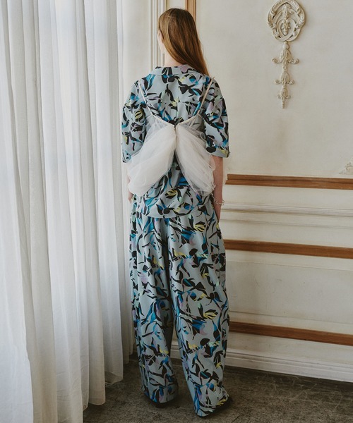 LA BELLE ETUDE（ラベルエチュード）の「オリジナルニュアンス柄リラックスパンツ（その他パンツ・レディース・ブラック/ライトグリーン・0/1）」の7枚目の写真