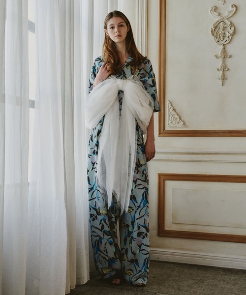 LA BELLE ETUDE（ラベルエチュード）の「オリジナルニュアンス柄リラックスパンツ（その他パンツ・レディース・ブラック/ライトグリーン・0/1）」の8枚目の写真