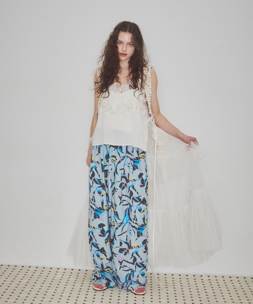 LA BELLE ETUDE（ラベルエチュード）の「オリジナルニュアンス柄リラックスパンツ（その他パンツ・レディース・ブラック/ライトグリーン・0/1）」の22枚目の写真