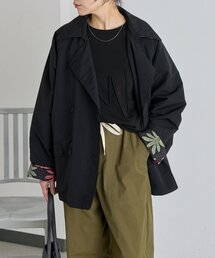 ear PAPILLONNER（イアパピヨネ）の「《撥水/2way》sampo×earコラボリバーシブルハーフコート（その他アウター）」